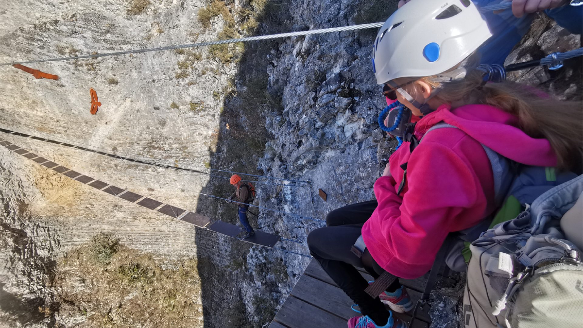 Via Ferrata du Rocher de Neuf heure (© Office de Tourisme Provence Alpes Digne-les-Bains)